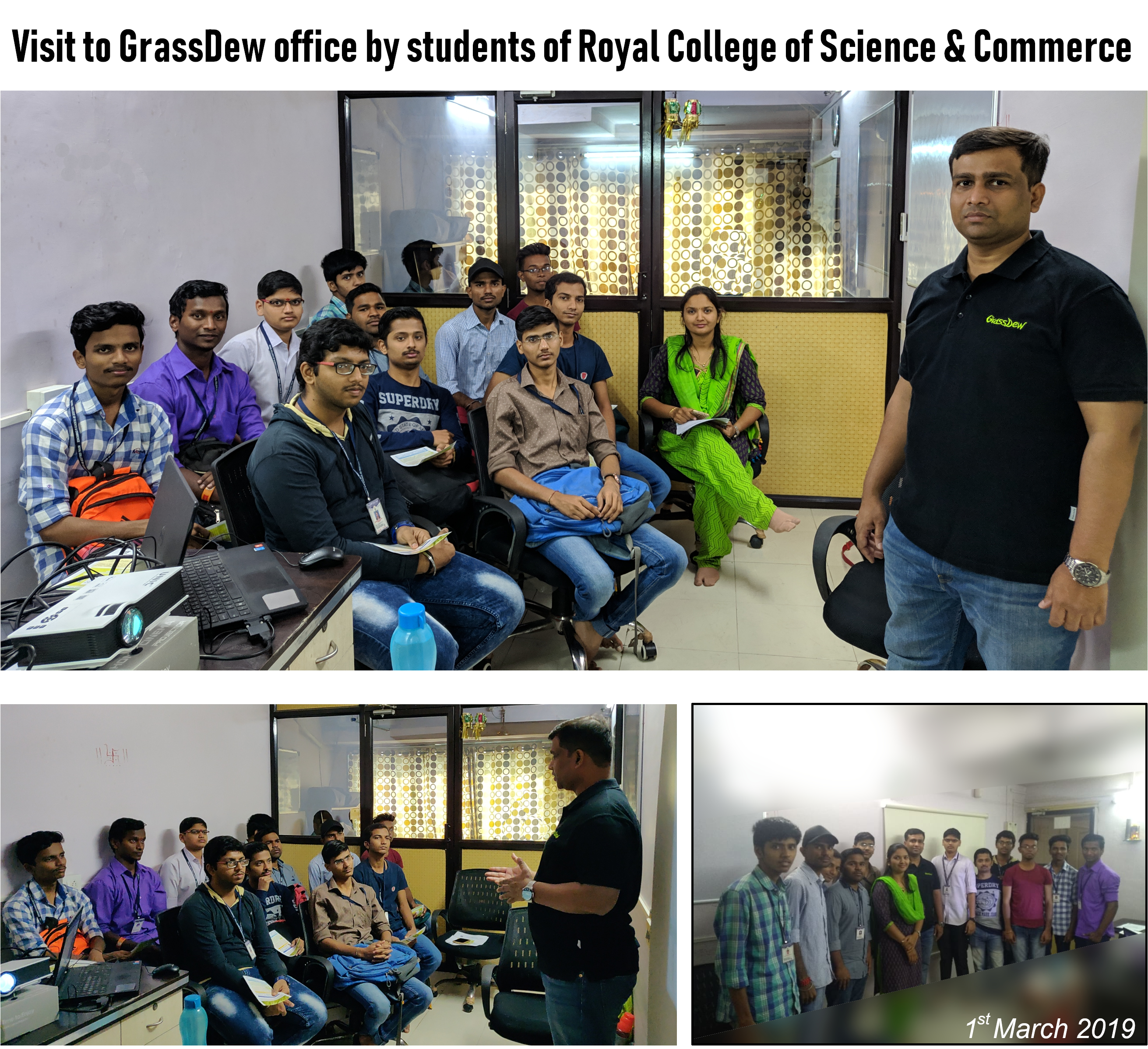 GrassDew Office Visit by students of Royal College of Science & Commerce